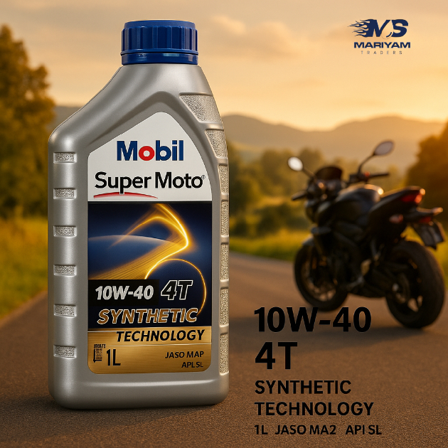 Mobil Super Moto™ 10W-40 4T Synthetic Technology Motorcycle Oil 1L