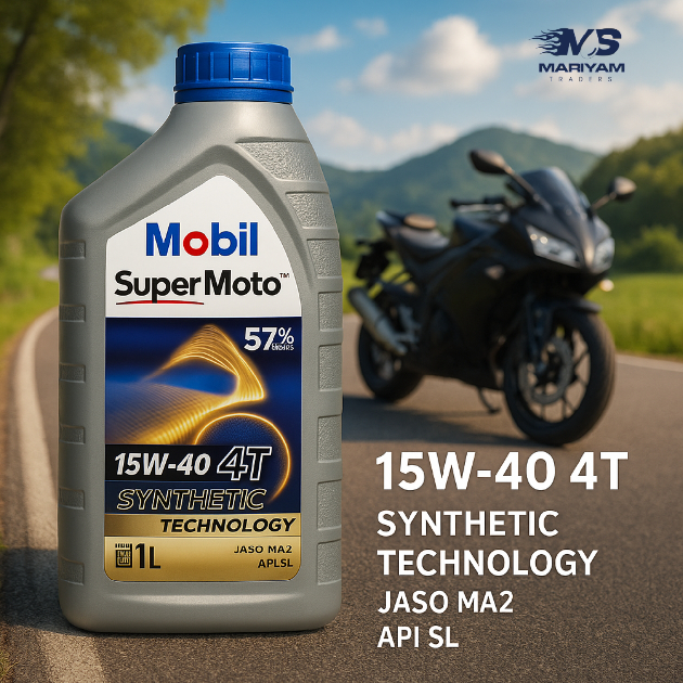 Mobil Super Moto™ 15W-40 4T Synthetic Technology Engine Oil – 1L